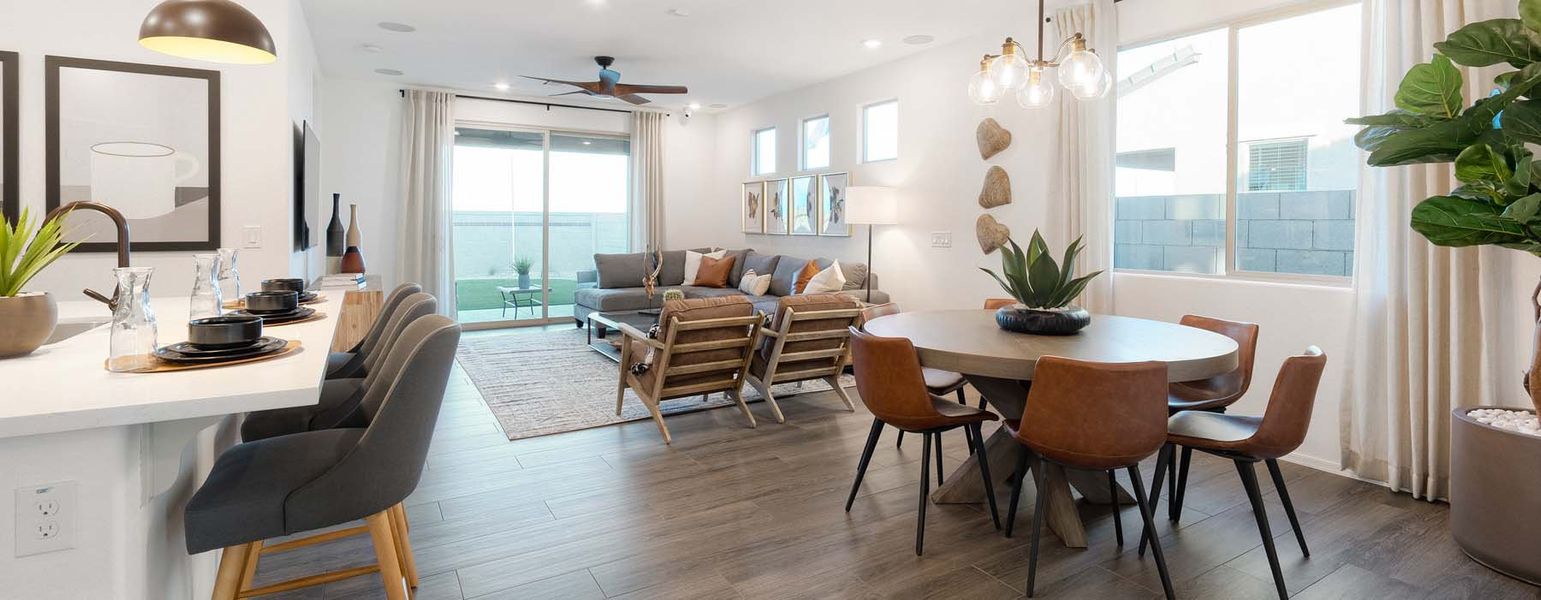 Furnished interior in a model home at Ryder Ranch in Surprise (Image 8).