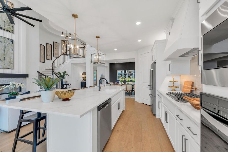 Furnished interior in a model home at The Colony - 50' in Bastrop (Image 21).