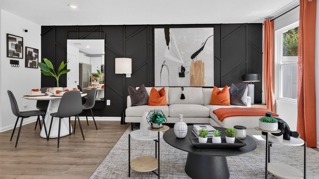 Furnished interior in a model home at Bridle Creek Townhomes in Jacksonville (Image 15). Furnished interior in a model home at Bridle Creek Townhomes in Jacksonville (Image 15).