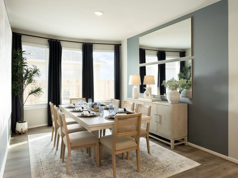 Furnished interior in a model home at Sanford Farms - Premier Series in Waller (Image 4).