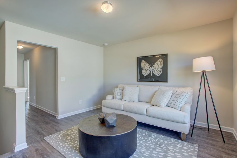 Furnished interior in a model home at Ellington Farms in Statham (Image 9).