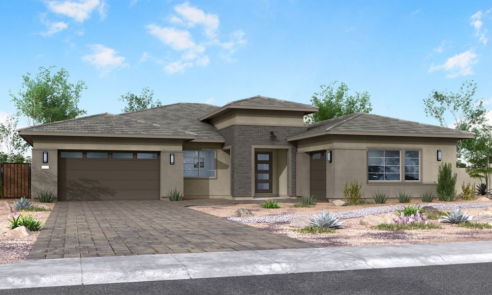 Front exterior of a home in the Whispering Hills community, located in Phoenix, AZ (Image 11).