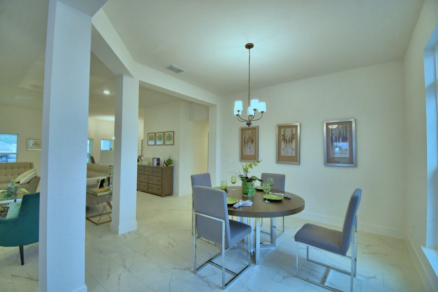 Furnished interior in a model home at The Reserve in Lakeland (Image 3).