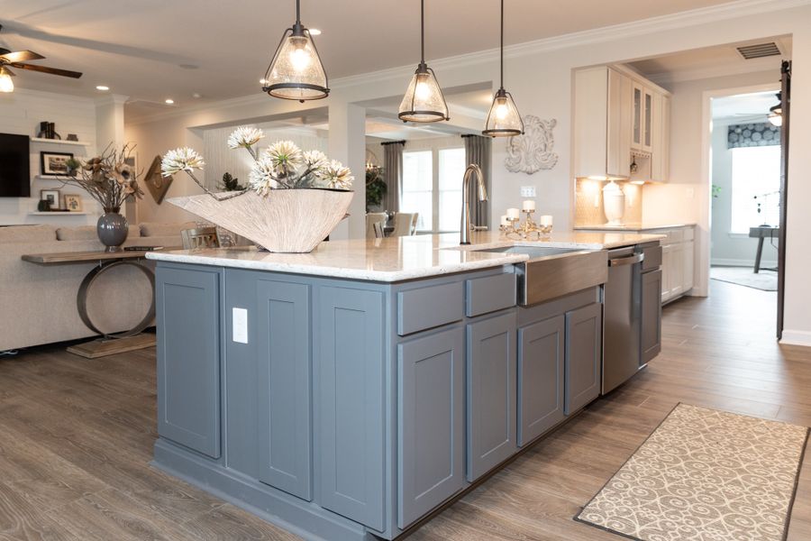 Furnished interior in a model home at The Gables in Moyock (Image 18).