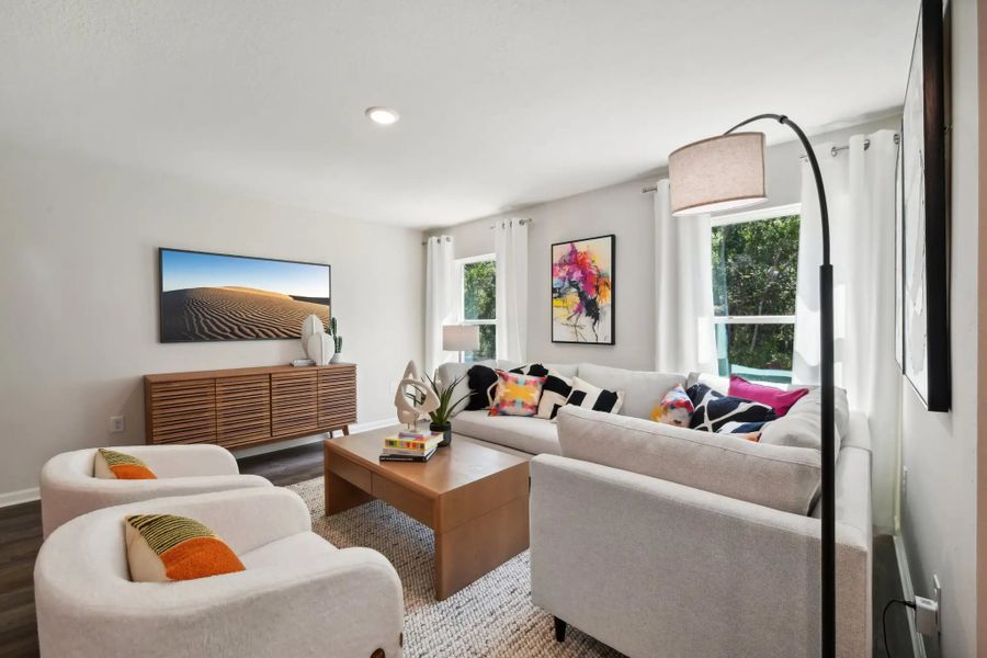 Furnished interior in a model home at The Collection at Bradbury Creek in Haines City (Image 19).