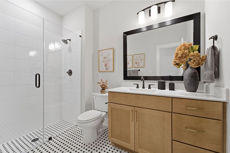 Furnished interior in a model home at Lariat in Liberty Hill (Image 6).