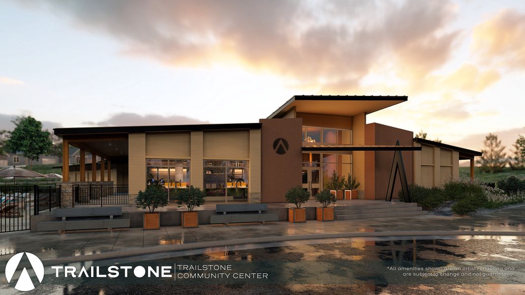 Front exterior of a home in the Trailstone Villas Collection community, located in Arvada, CO (Image 1).