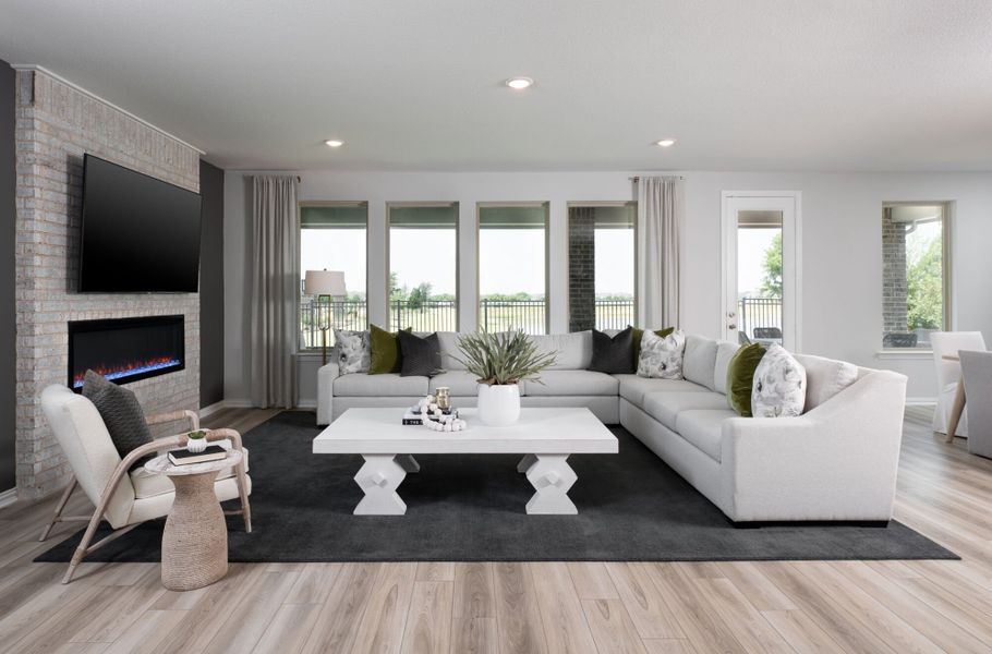Furnished interior in a model home at Sutton Fields in Celina (Image 8).