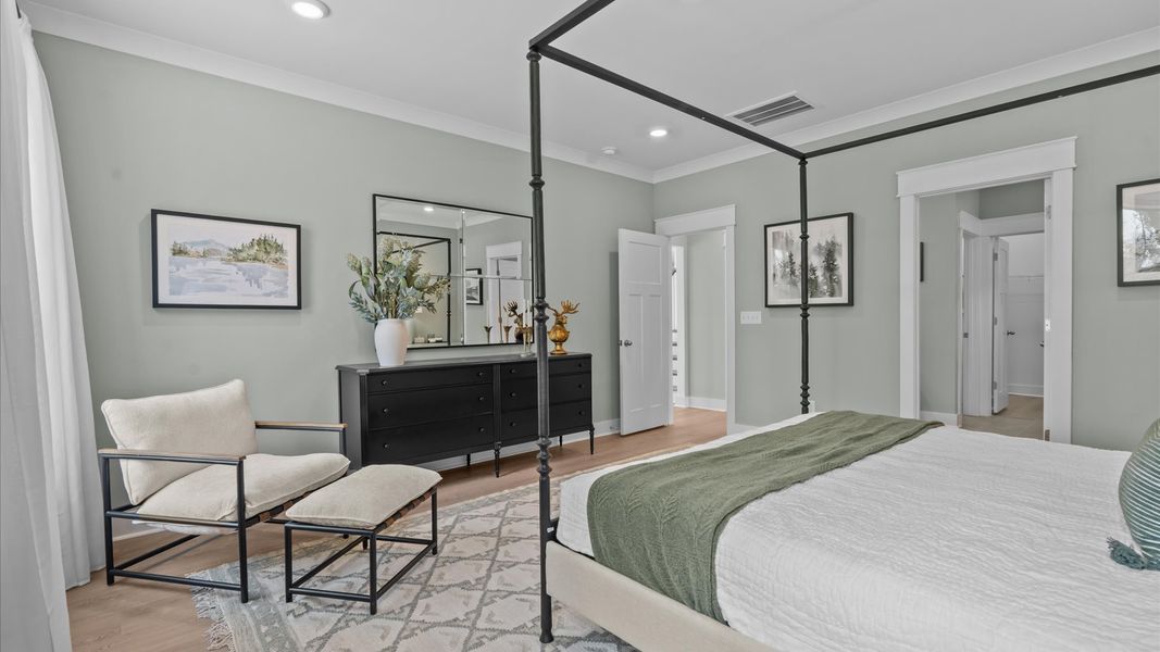 Furnished interior in a model home at Pelham Crossing in Greenville (Image 5). Furnished interior in a model home at Pelham Crossing in Greenville (Image 5).