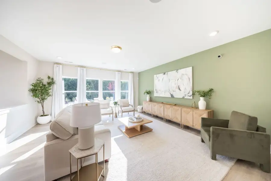 Furnished interior in a model home at Noah's Run TH in China Grove (Image 3).