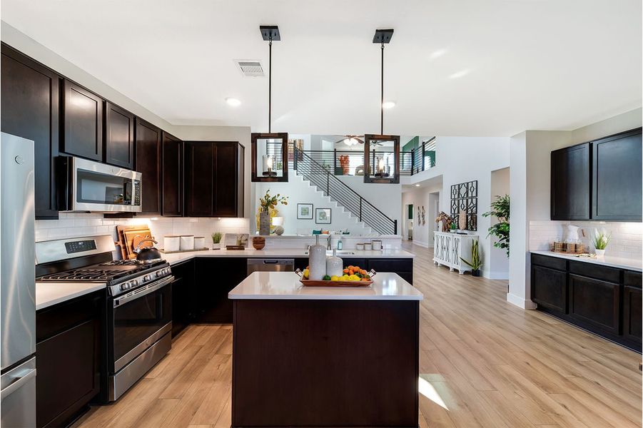 Furnished interior in a model home at Heartland in Crandall (Image 10).