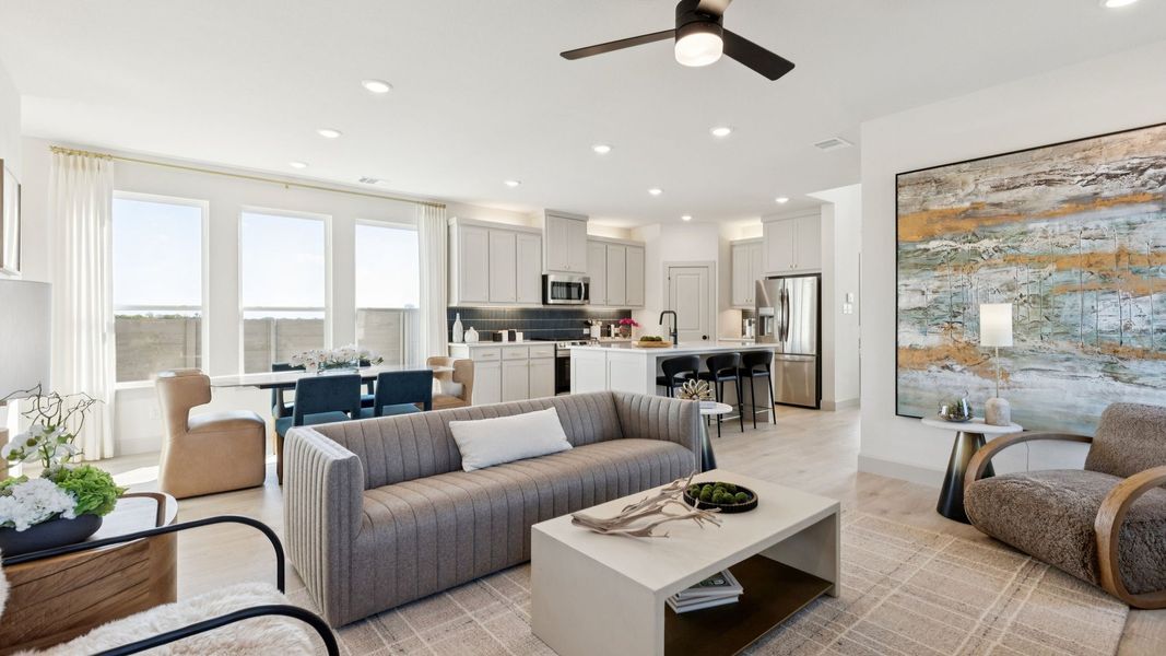 Furnished interior in a model home at Painted Tree - Woodland North in McKinney (Image 9).