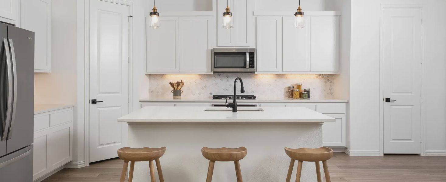 Furnished interior in a model home at The Pointe at Capp Smith Lake in Watauga (Image 3).