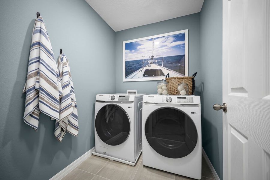 Furnished interior in a model home at Marion Ridge in Haines City (Image 10).
