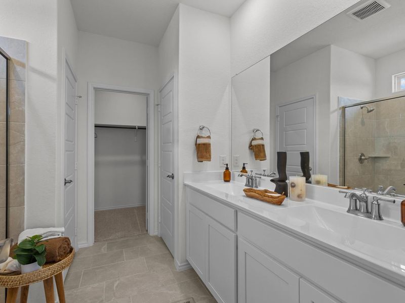 Furnished interior in a model home at Royal Crest in San Antonio (Image 18).