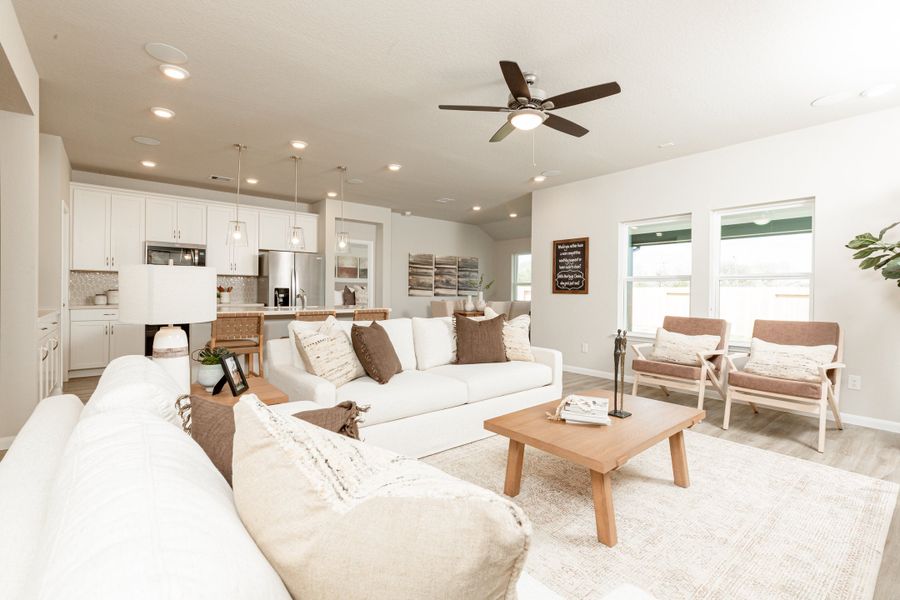 Furnished interior in a model home at Sunrise Cove in Texas City (Image 6).