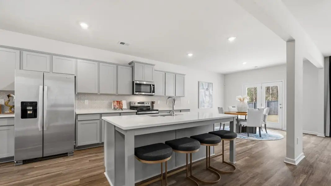 Furnished interior in a model home at Jackson Landing in Jefferson (Image 7). Furnished interior in a model home at Jackson Landing in Jefferson (Image 7).