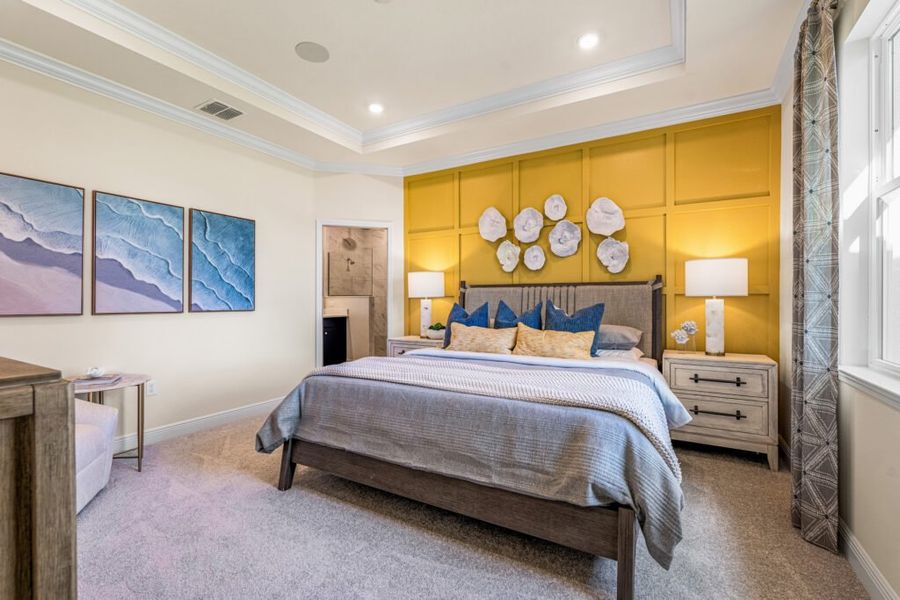 Furnished interior in a model home at South Gulf Cove in Port Charlotte (Image 5). Furnished interior in a model home at South Gulf Cove in Port Charlotte (Image 5).