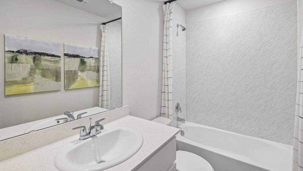 Furnished interior in a model home at Stonewood in Sulphur Springs (Image 21).