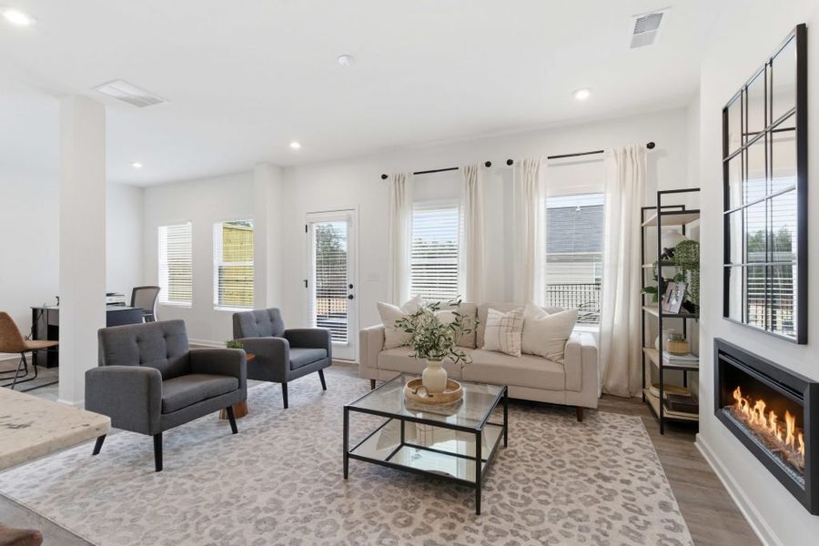 Furnished interior in a model home at Park Center Pointe in Austell (Image 7).