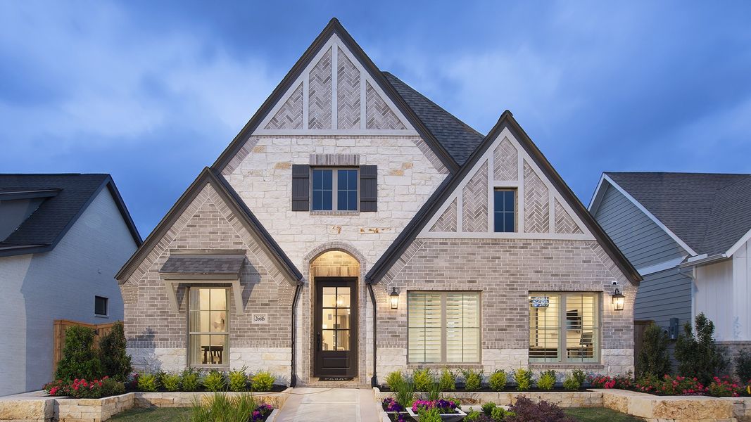 Front exterior of a home in the Kresston 50' community, located in Montgomery, TX (Image 2). Front exterior of a home in the Kresston 50' community, located in Montgomery, TX (Image 2).