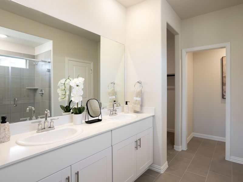 Furnished interior in a model home at River Ridge in Crandall (Image 24).