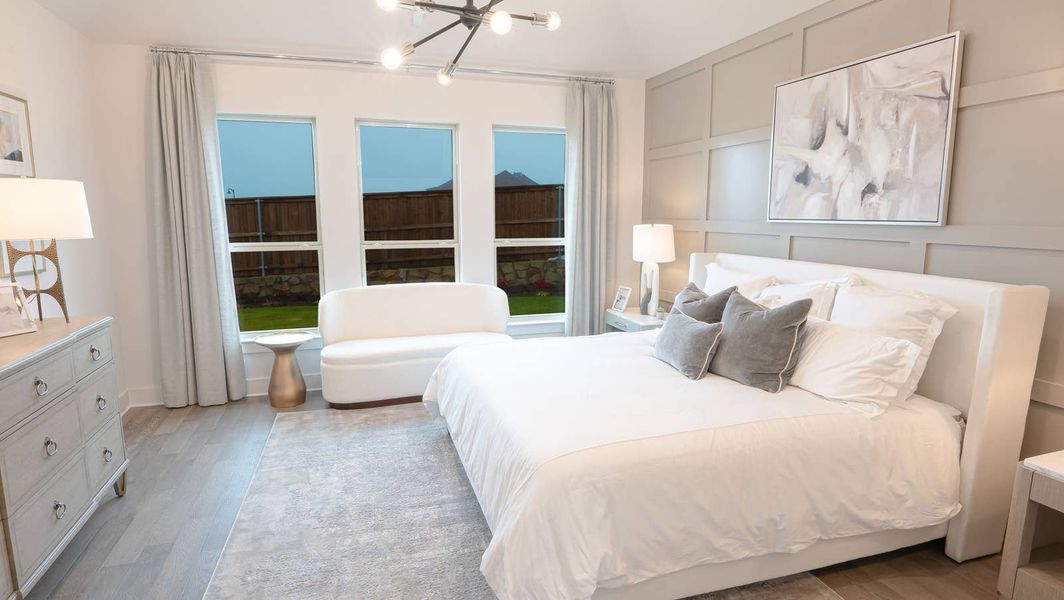 Furnished interior in a model home at Las Lomas in Forney (Image 16).