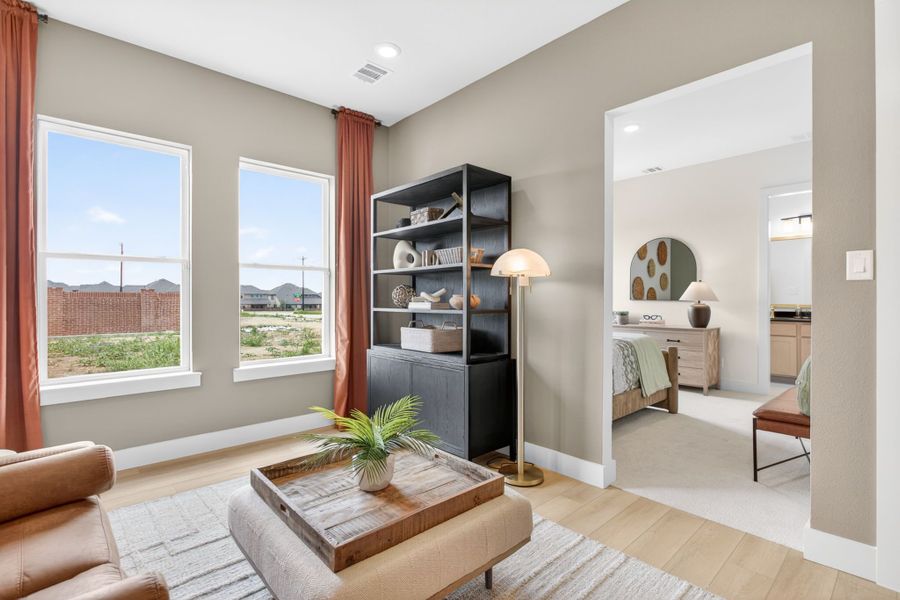 Furnished interior in a model home at Wildflower Ranch in Fort Worth (Image 35).