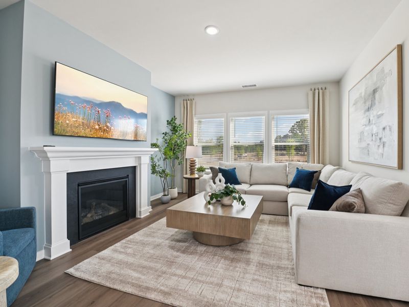 Furnished interior in a model home at Marshburn Landing - Signature Series in Wendell (Image 6).