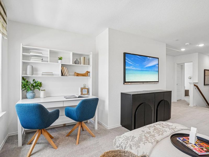 Furnished interior in a model home at Morgan Meadows in San Antonio (Image 16). Furnished interior in a model home at Morgan Meadows in San Antonio (Image 16).