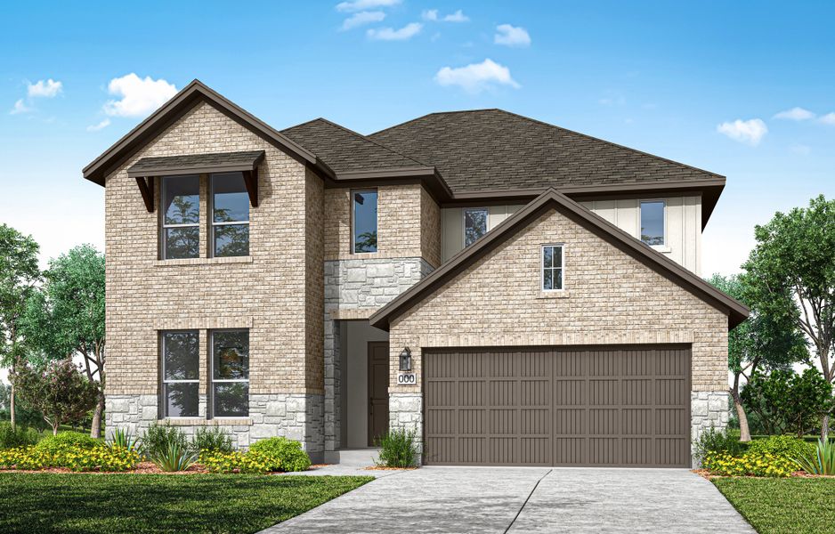 Front exterior of a home in the Lagos Reserve community, located in Manor, TX (Image 7). Front exterior of a home in the Lagos Reserve community, located in Manor, TX (Image 7).