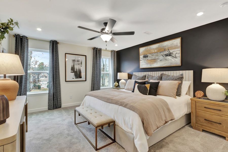 Furnished interior in a model home at Carpenters Pointe in Cary (Image 7).