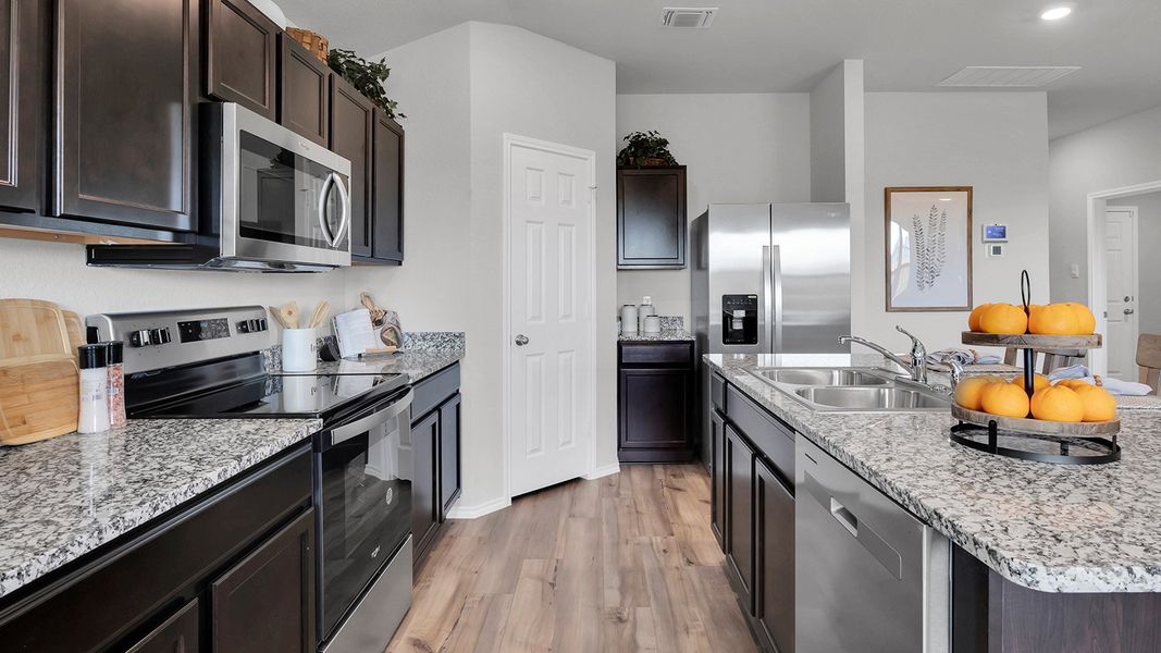 Furnished interior in a model home at West Canyon Trails in Belton (Image 5). Furnished interior in a model home at West Canyon Trails in Belton (Image 5).