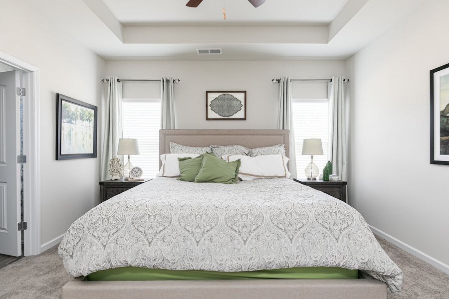 Furnished interior in a model home at The Cottages of Silvertown in Thomaston (Image 42).