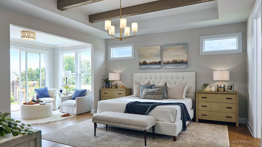 Furnished interior in a model home at The Courtyards at Seven Hills in Dallas (Image 5).