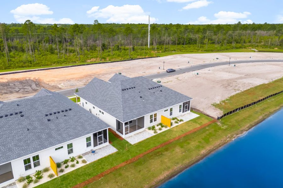 Aerial view of the The Villas at Longleaf Park, a Watersound Origins® community community in Inlet Beach, FL, showing layout and nearby surroundings (Image 24).