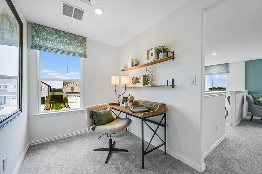 Furnished interior in a model home at Parks at Foster Crossing in Anna (Image 49).