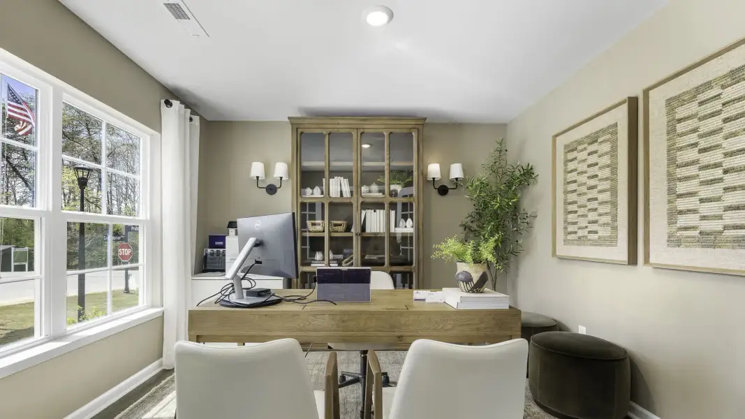 Furnished interior in a model home at Skybrooke in High Point (Image 4).