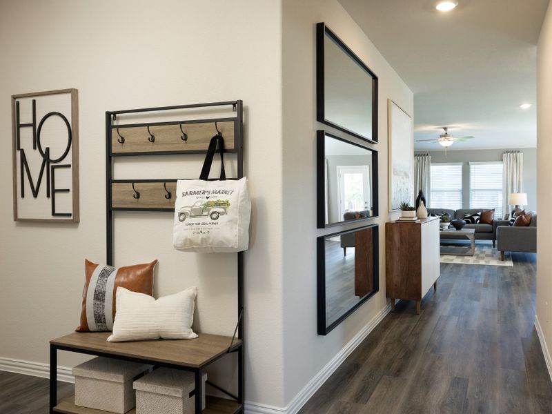 Furnished interior in a model home at River Ridge in Crandall (Image 8).