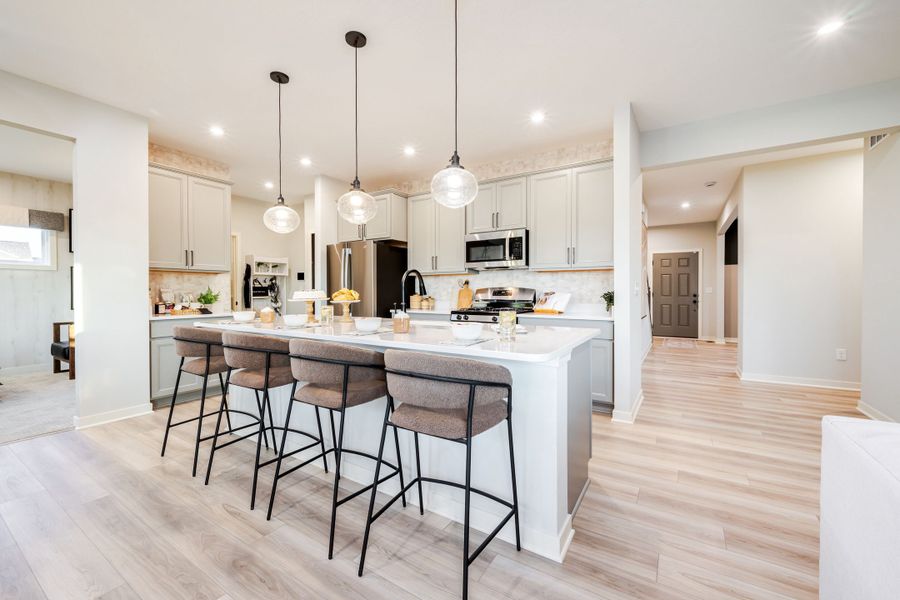 Furnished interior in a model home at Crossvine Estates in Braselton (Image 6).