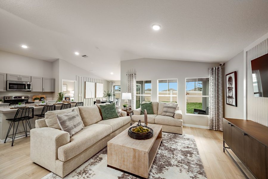 Furnished interior in a model home at Lawson Dunes in Haines City (Image 6).