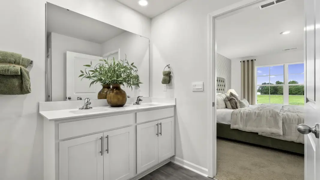 Furnished interior in a model home at Parker Trace in Mocksville (Image 15).