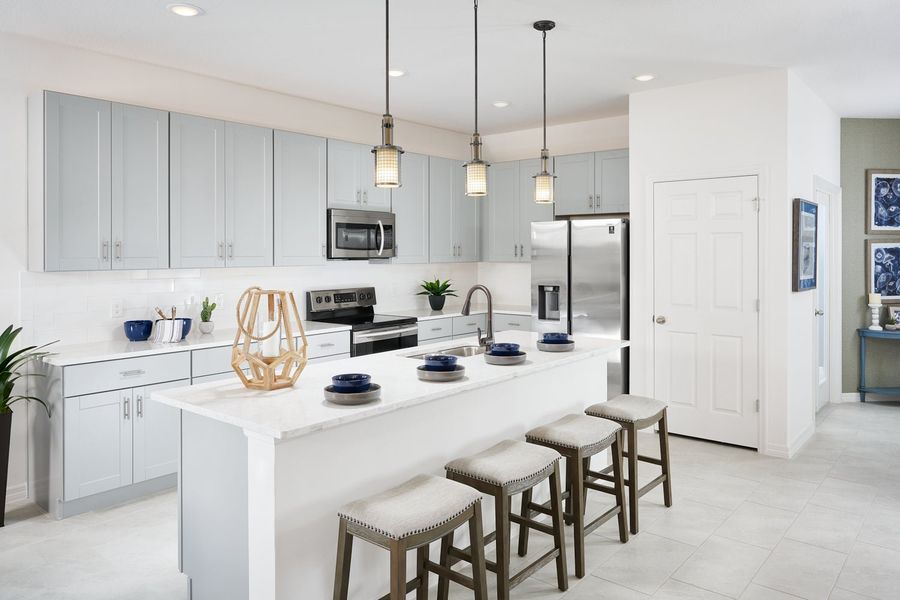Furnished interior in a model home at Leela Reserve Paired Villas in Tavares (Image 20). Furnished interior in a model home at Leela Reserve Paired Villas in Tavares (Image 20).