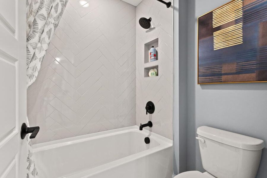 Furnished interior in a model home at Founders Club in Moore (Image 24).