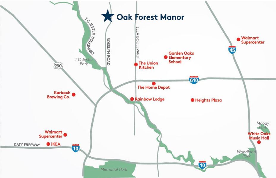 Image 14 of the Oak Forest Manor community in Houston, TX. Image 14 of the Oak Forest Manor community in Houston, TX.