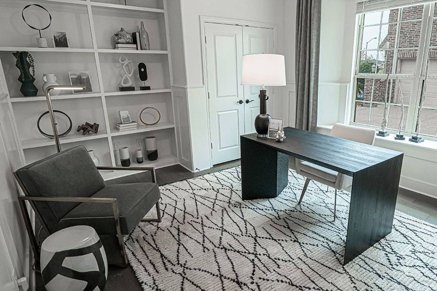 Furnished interior in a model home at Mira Lagos Crossing in Grand Prairie (Image 5).