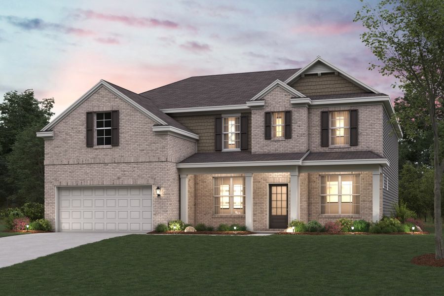 A house with a garage.