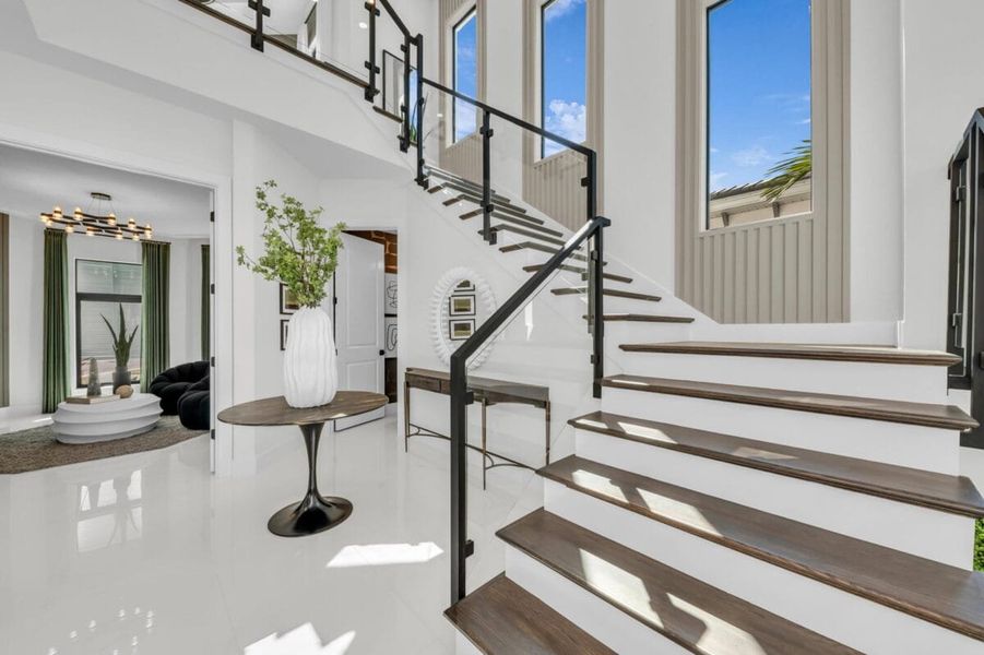 Furnished interior in a model home at Aqua in Bradenton (Image 197).