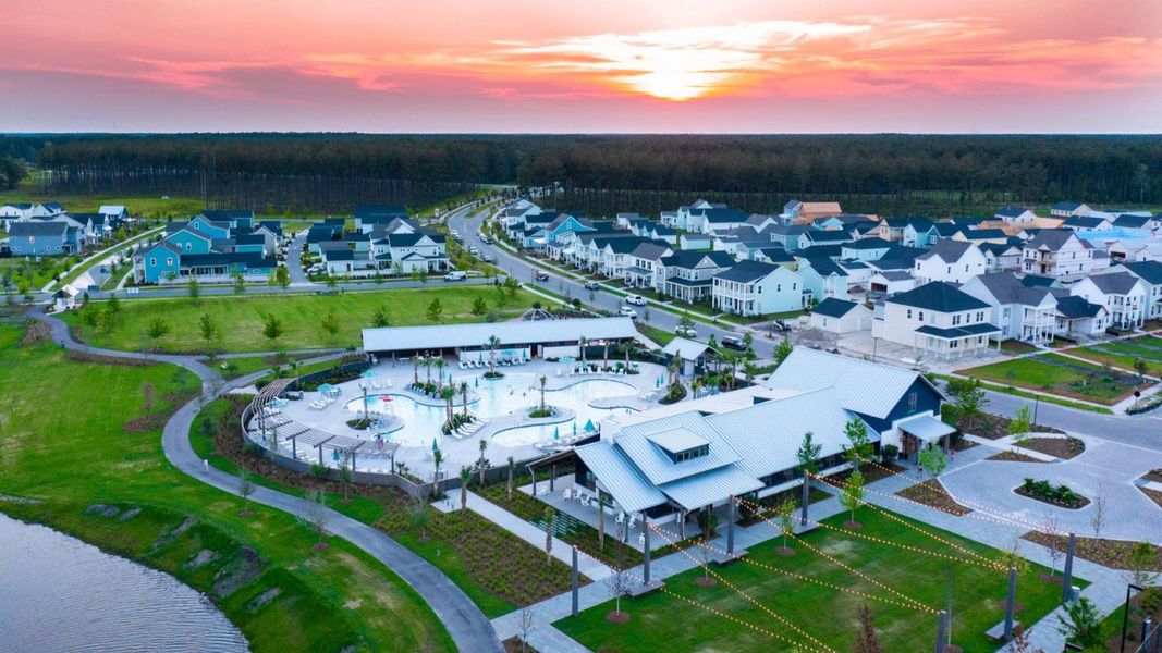 Aerial view of the Midtown at Nexton community in Summerville, SC, showing layout and nearby surroundings (Image 12).