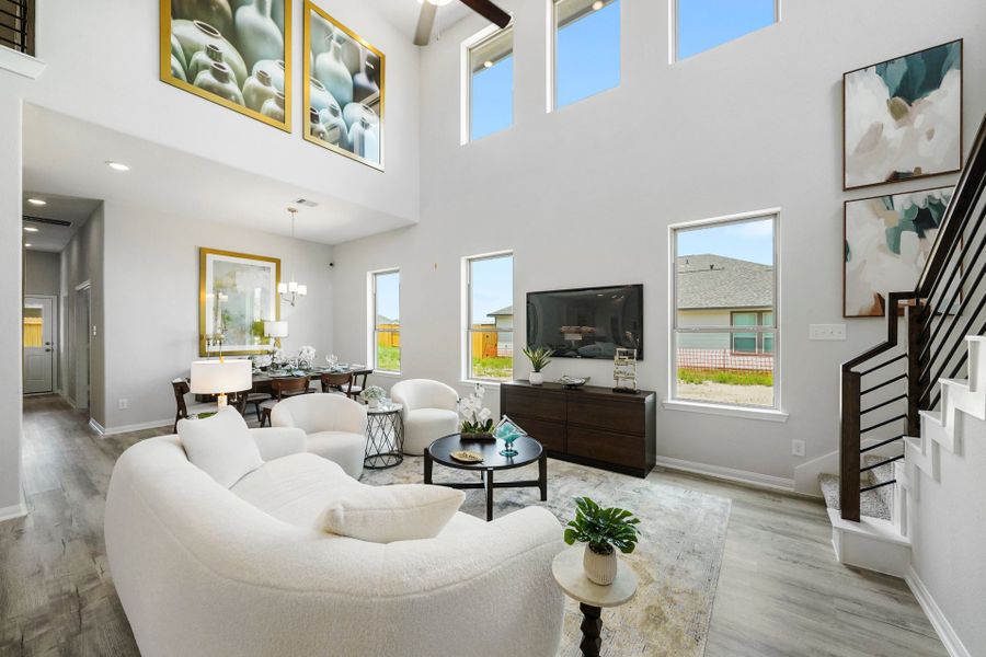 Furnished interior in a model home at Bluebonnet Village in Bellville (Image 9).